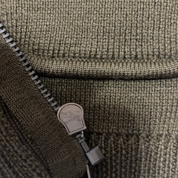 Burberry Brit Olive Green Knit Sweater with Toggle Buttons - Picture 7 of 9